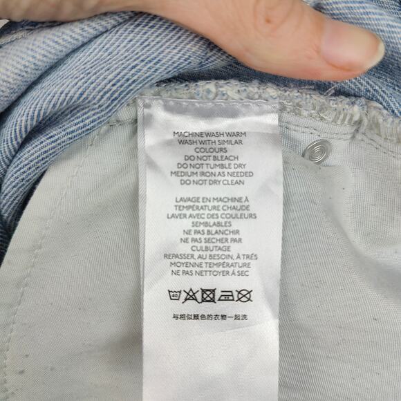 BDG High Rise Baggy Jeans Womens 36 Light Wash Destroyed 100%‎ Cotton Y2K 90s - Picture 8 of 10